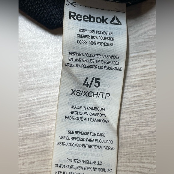 Reebok Boy’s Tank Top Athletic Muscle Top Shirt Black Size 4/5 XS Extra S NEW - Picture 7 of 7